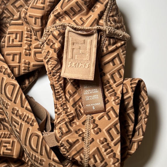 Fendi Skims Brown Scoop Bralette Size Small - Picture 5 of 5